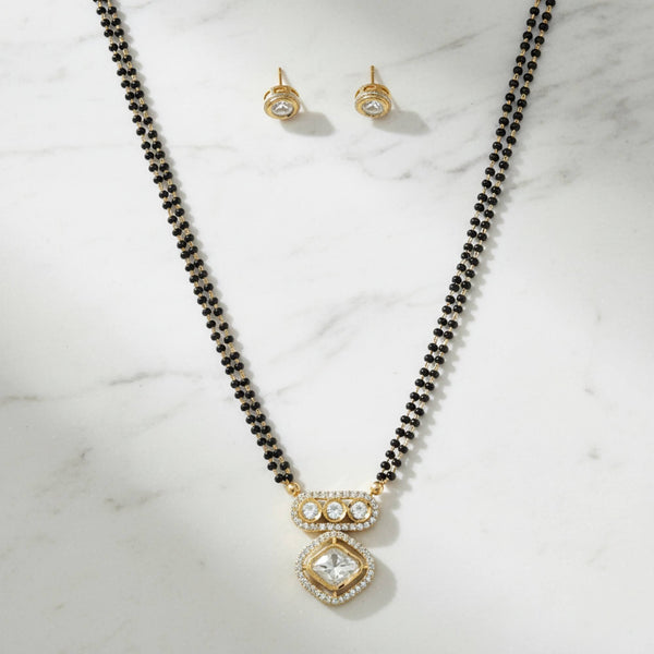 352674 Kundan Classic Mangalsutra With Carat Gold Plating
