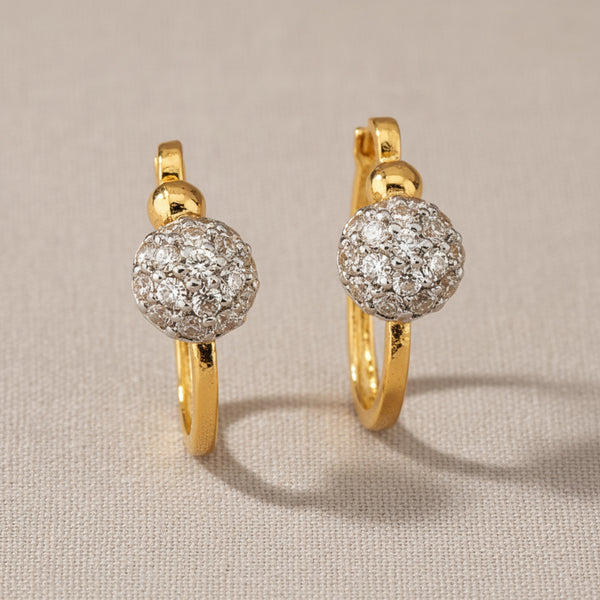 400103 Cz Delicate Nose Ring with 2 Tone plating