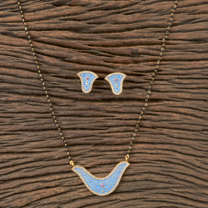 Cz Classic Mangalsutra With Gold Plating 407592