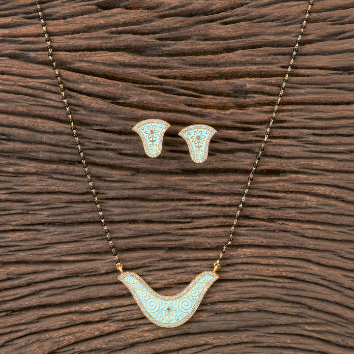 Cz Classic Mangalsutra With Gold Plating 407592