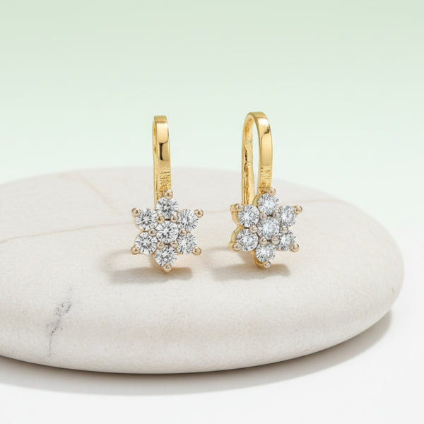 412269 Cz Delicate Nose Ring With 2 Tone Plating