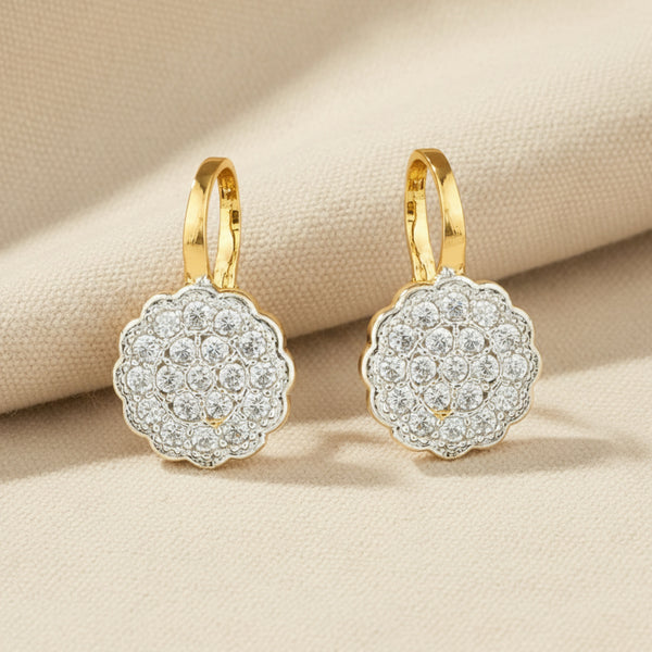 414382 Cz Delicate Nose Ring With 2 Tone Plating