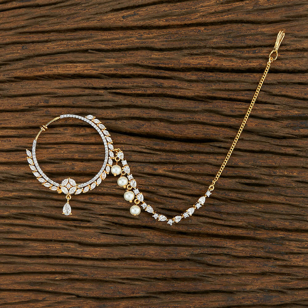 414901 Cz Classic Nose Ring With 2 Tone Plating