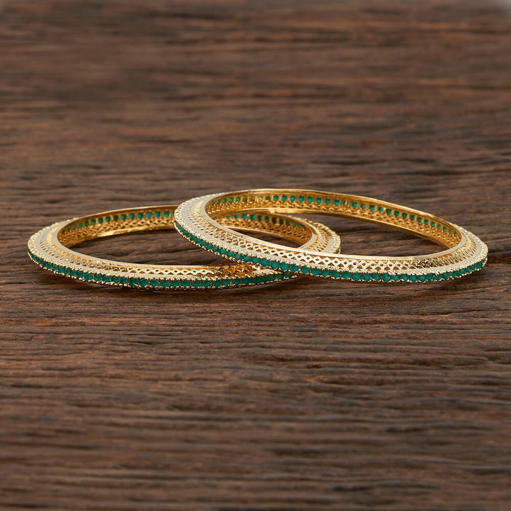 Cz Delicate Bangles With Gold Plating 416103