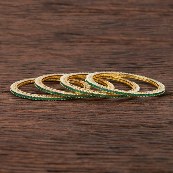 Cz Classic Bangles With Gold Plating 416352