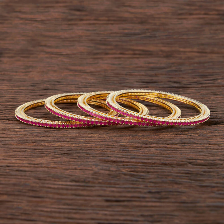 Cz Classic Bangles With Gold Plating 416353