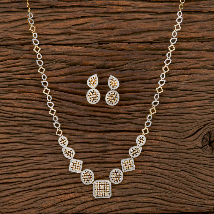 Cz Classic Necklace With 2 Tone Plating 416764