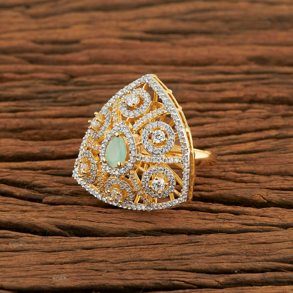 Cz Classic Ring With 2 Tone Plating 416818