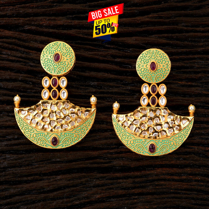 Kundan Classic Earring with gold plating 41707