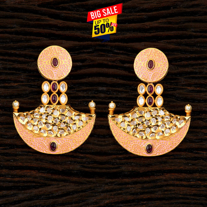 Kundan Classic Earring with gold plating 41707