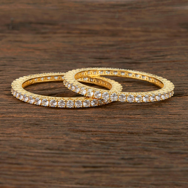 Cz Classic Bangles With Gold Plating 417113