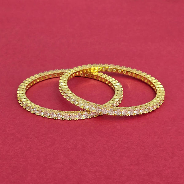 417113 Cubic Zirconia Classic Bangles With Gold Plating
