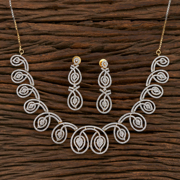 Cz Classic Necklace With 2 Tone Plating 417127