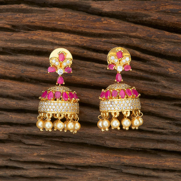 Cz Jhumki With Gold Plating 419510