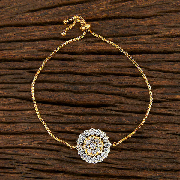 Cz Delicate Bracelet With 2 Tone Plating 420266