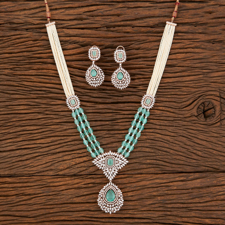 American Diamond Classic Mala Necklace With Rose Gold Plating 422569