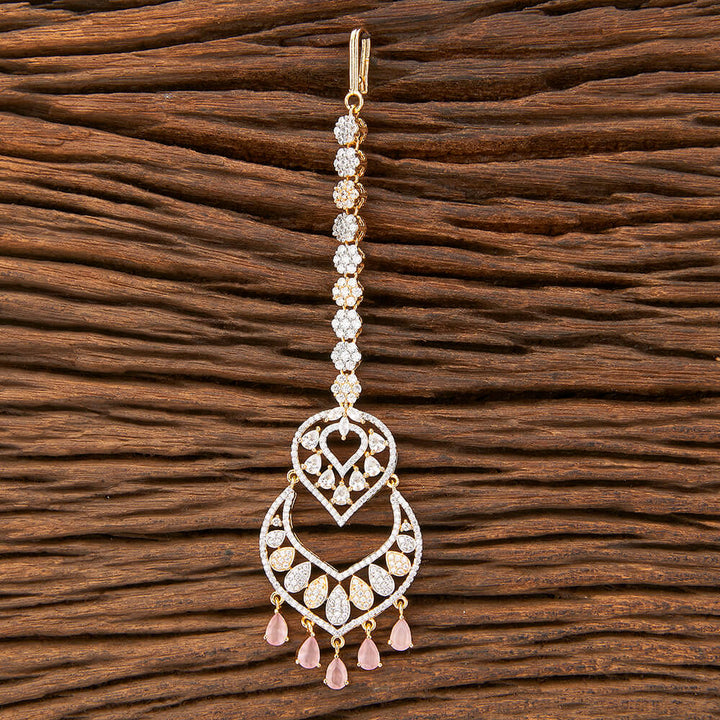 Cubic Zirconia Classic Tikka With 2 Tone Plating 422861