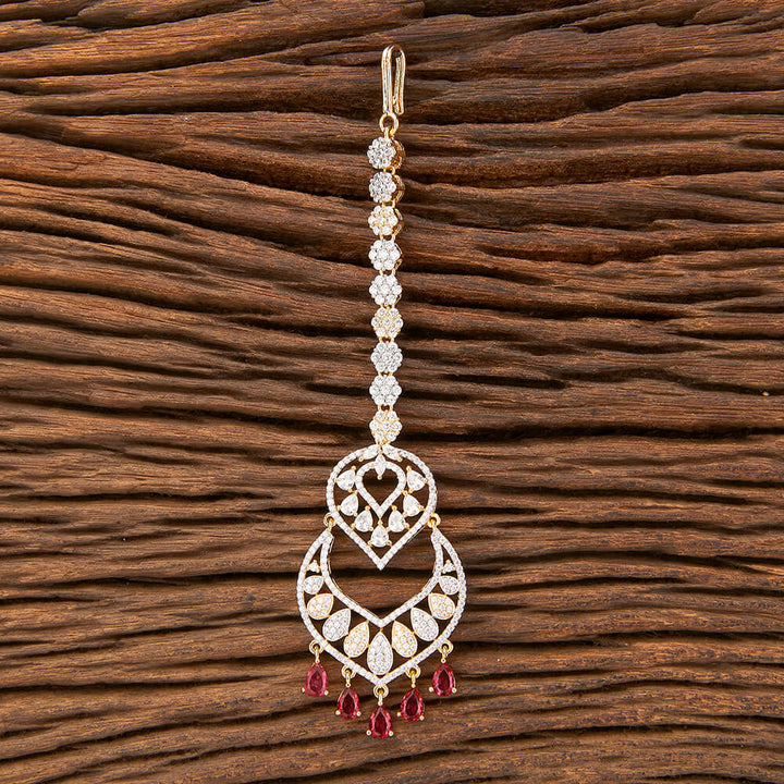 Cubic Zirconia Classic Tikka With 2 Tone Plating 422861