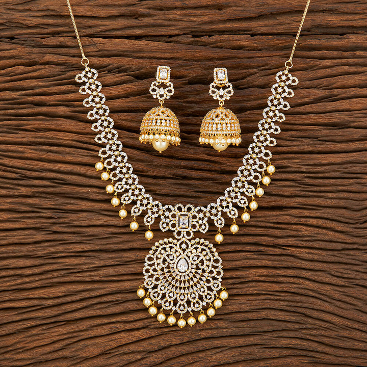 Cz Classic Necklace With Gold Plating 423972