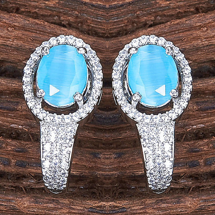 Cubic Zirconia Classic Bali With Rhodium Plating 424065