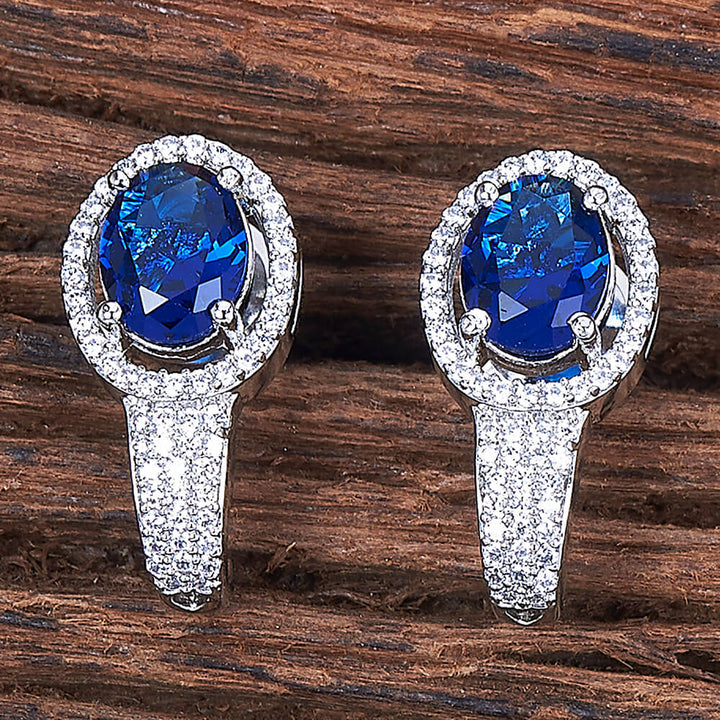 Cubic Zirconia Classic Bali With Rhodium Plating 424065