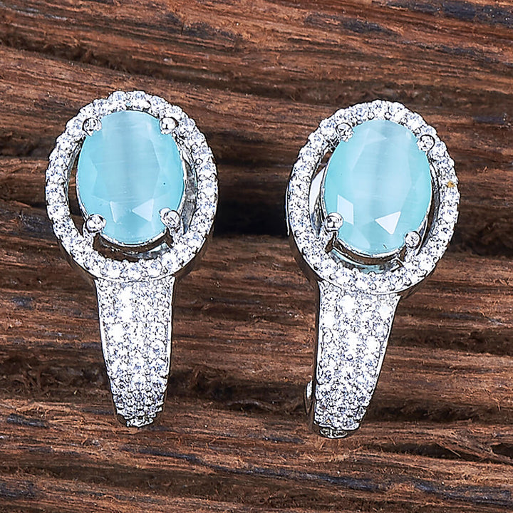 Cubic Zirconia Classic Bali With Rhodium Plating 424065