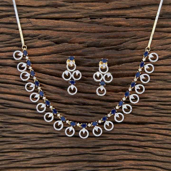 Cz Classic Necklace With 2 Tone Plating 424378