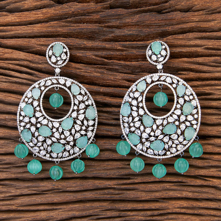 Cz Classic Earring With Black Plating 424919