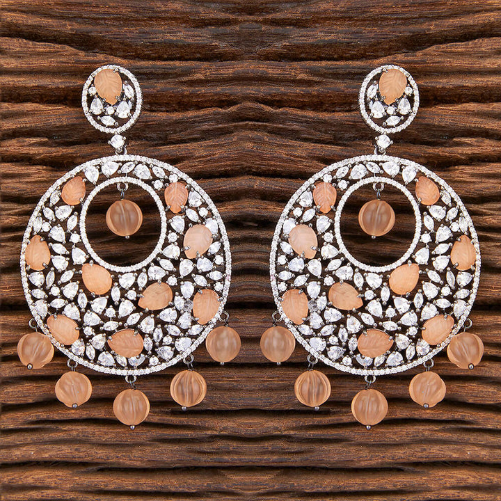 Cz Classic Earring With Black Plating 424919