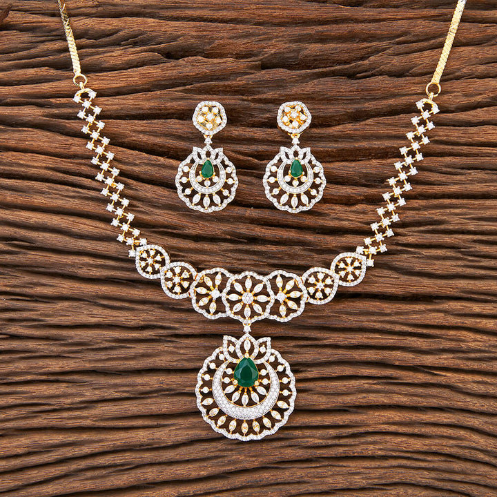 Cz Classic Necklace With 2 Tone Plating 425382