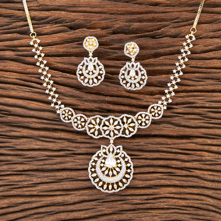 Cz Classic Necklace With 2 Tone Plating 425382