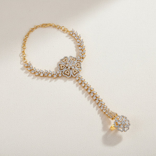 425764 Cubic Zirconia Classic Hath Pan With 2 Tone Plating