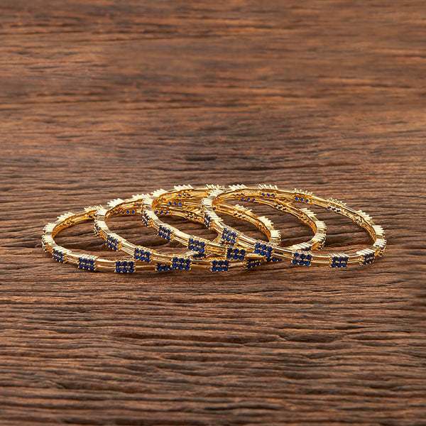 Cubic Zirconia Delicate Bangles With Gold Plating 426068