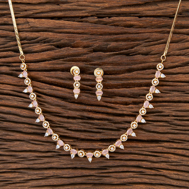 Cz Delicate Necklace With Gold Plating 426094