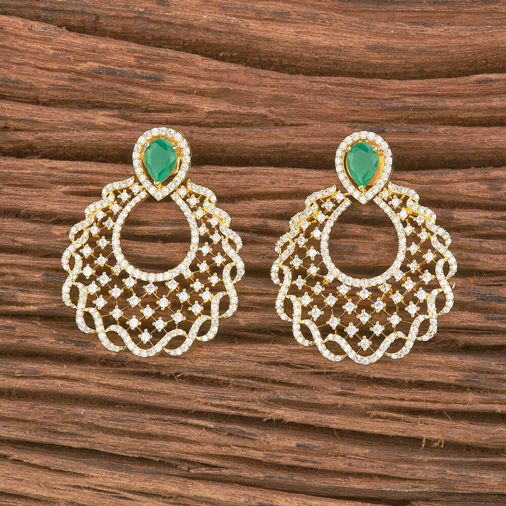 Cz South Indian Earring With Gold Plating 426690