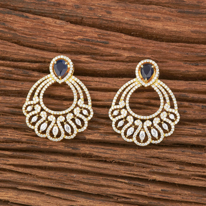 Cz South Indian Earring With Gold Plating 426694