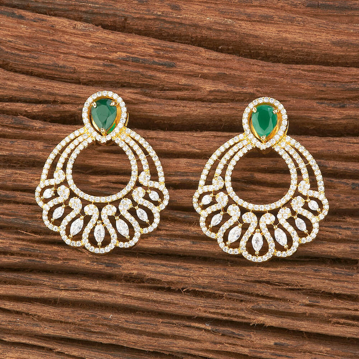 Cz South Indian Earring With Gold Plating 426694