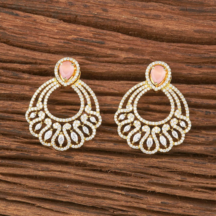 Cz South Indian Earring With Gold Plating 426694