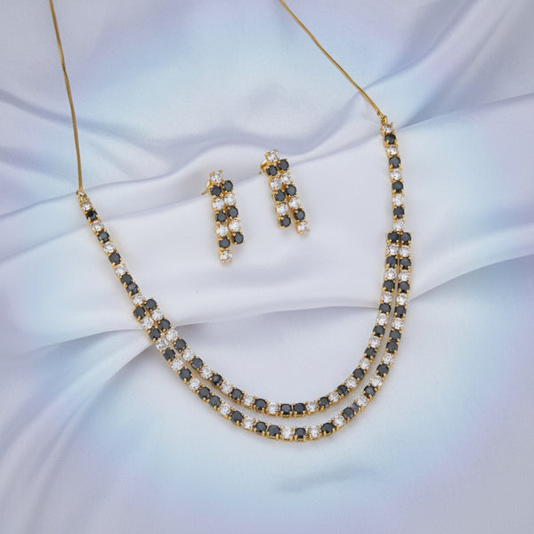 426774 Cz Delicate Necklace With Gold Plating