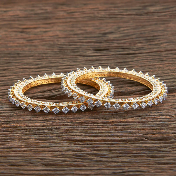 Cz Classic Bangles With 2 Tone Plating 426874