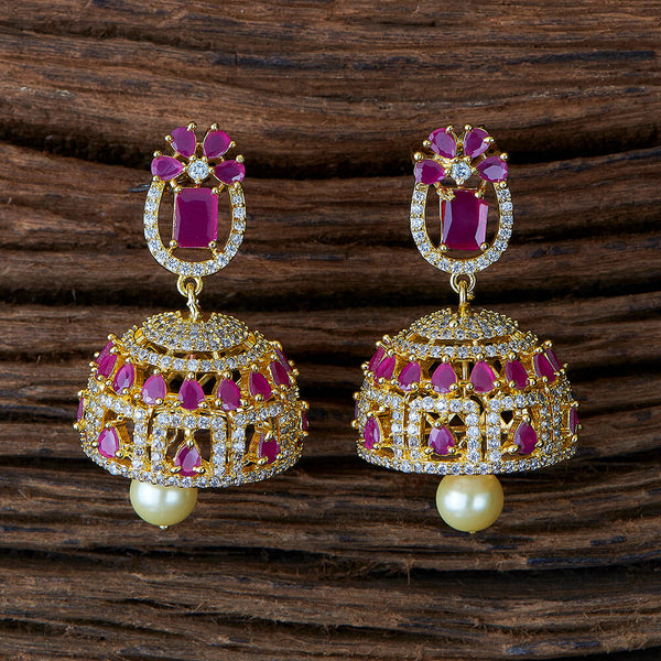 Cz South Indian Earring With Gold Plating 426888