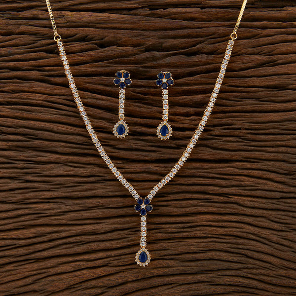 427136 Cubic Zirconia Delicate Necklace With Gold Plating