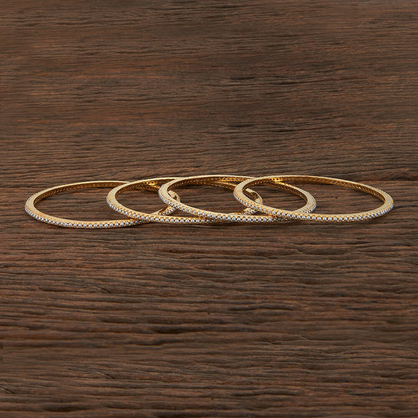 427266 Cz Moti Bangles With Gold Plating