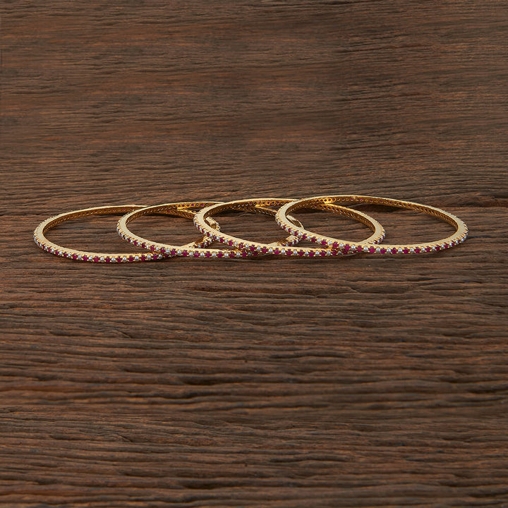 Cz Moti Bangles With Gold Plating 427268