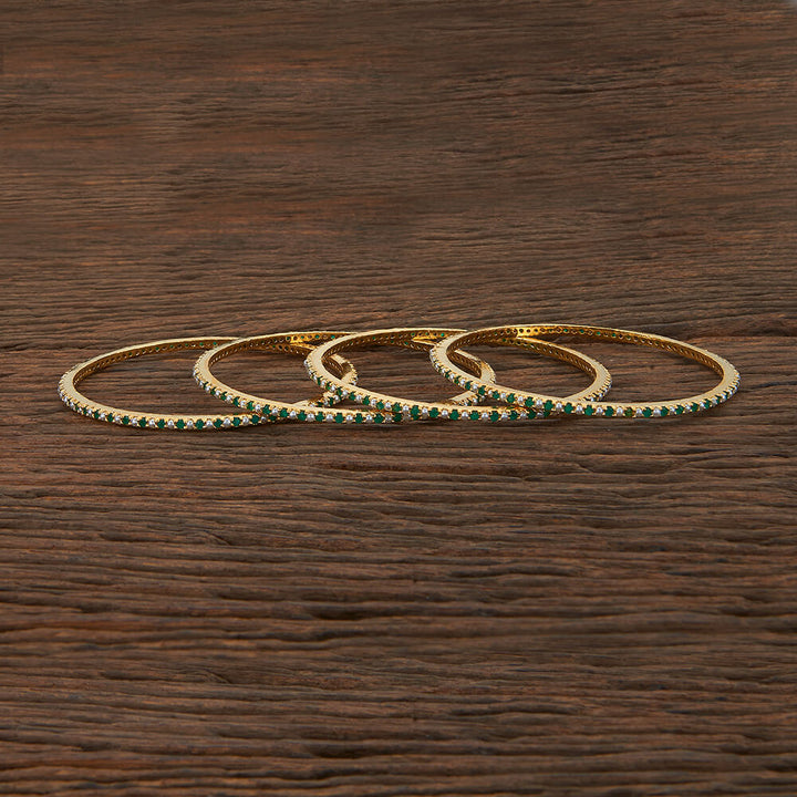 Cz Moti Bangles With Gold Plating 427269