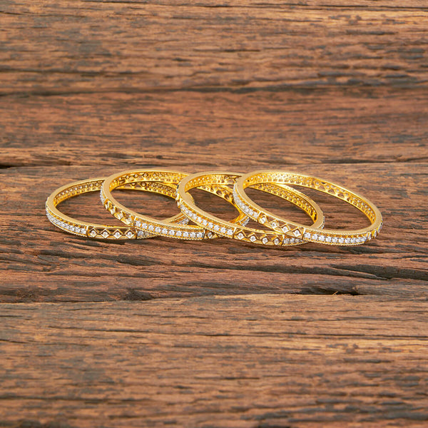 Cubic Zirconia Classic Bangles With 2 Tone Plating 428062