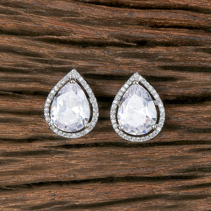 Cz Delicate Tops With Rhodium Plating 428563