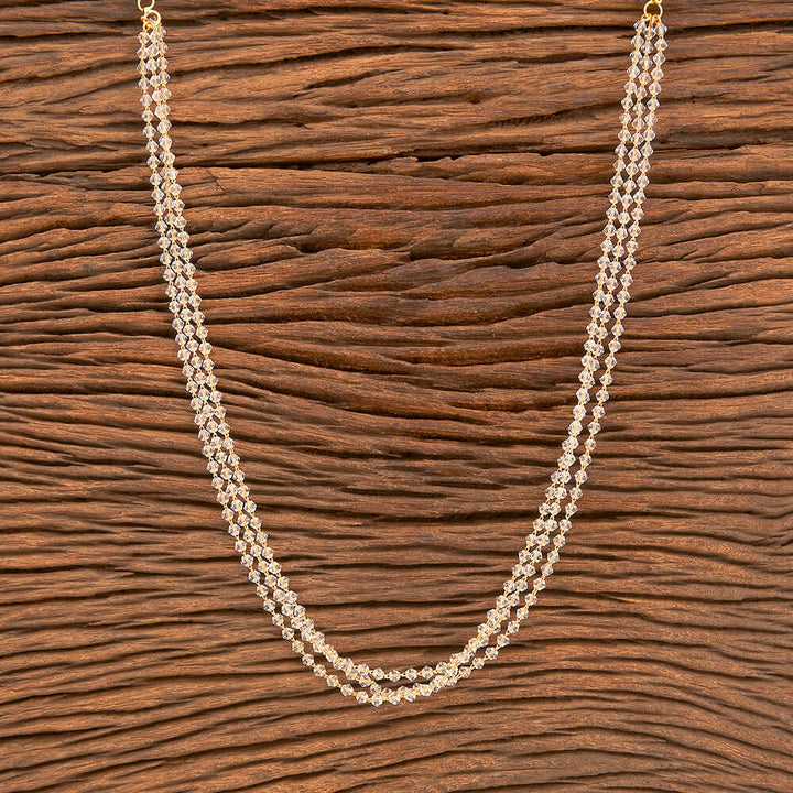 Cz 3 Line Necklace With Gold Plating 428638