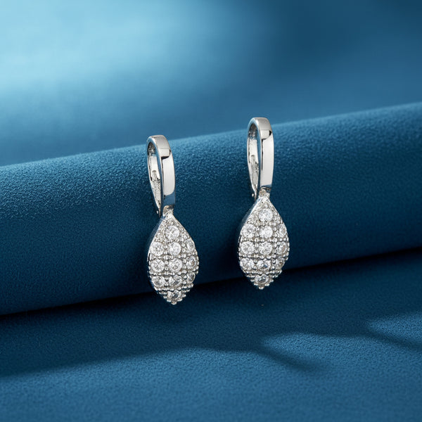 429008 American Diamond Delicate Nose Ring With 2 Tone Gold Rhodium Plating