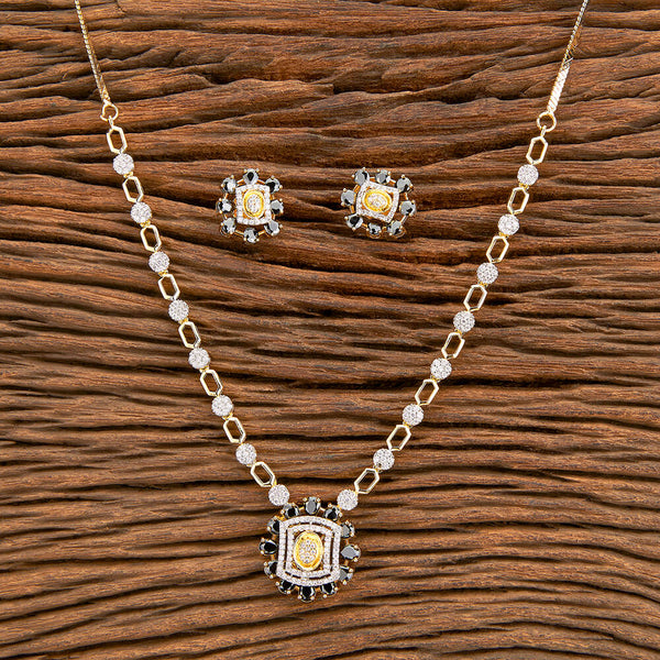 Cz Classic Necklace With 2 Tone Plating 429404